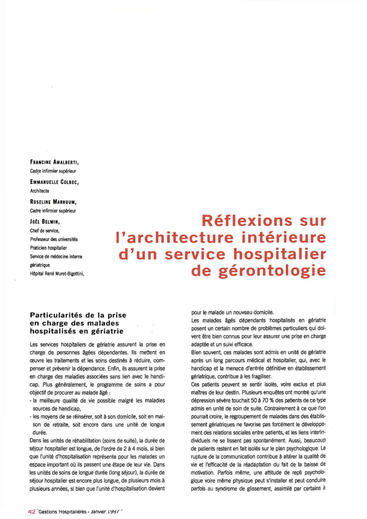 22.Gestions Hospitalières n°362 - janvier 1997_ Page 1